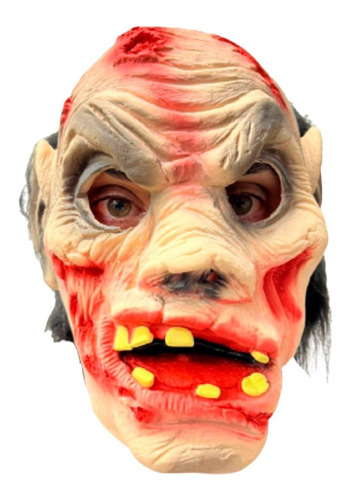 Máscara Monstro Zumbi Cabelo Terror Látex Fantasia Halloween