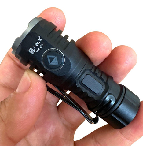 Mini Lanterna Tática 4 Leds F40 Edc Ultra Potente Com Clip