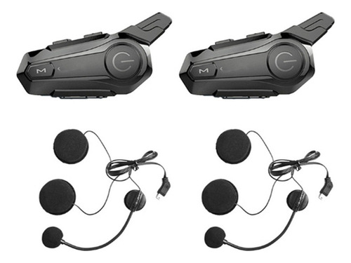 Juego De 2 Intercomunicadores For Casco De Motocicleta Blue