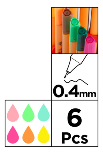 Pluma Punta Fina 6uds Mexicopaper