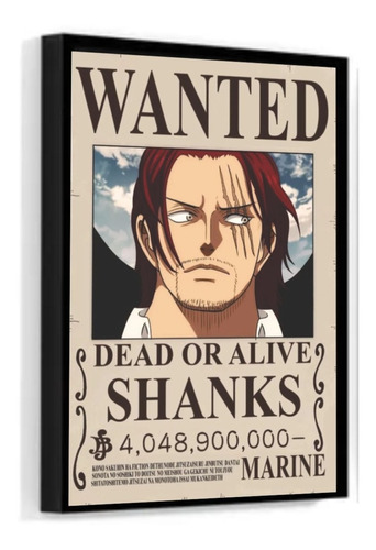 Quadro Decorativo Grande Sala Quarto Anime One Piece Shanks