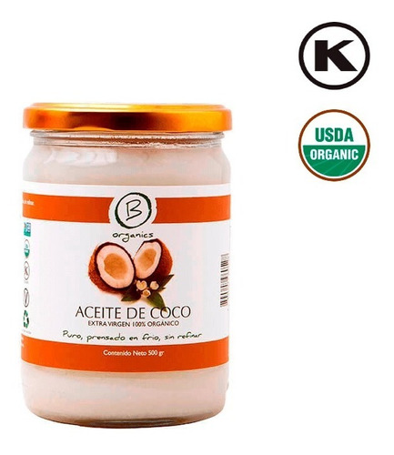 Aceite De Coco Extra Virgen 500ml B Organics