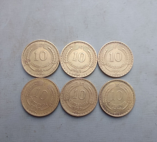 Monedas Chile 10 Centesimos 1964-1970