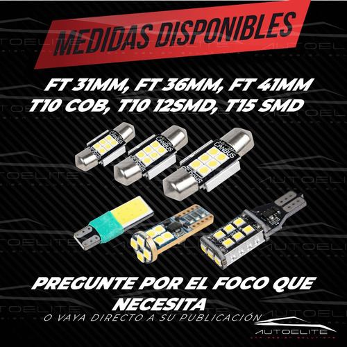 Imagen 9 de 10 de Foco Led Luz Interior Placa Ft 41 Mm Canbus Super Potentes