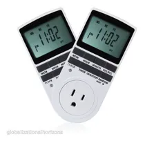 Comprar 2 X Salida Plug-in Programable Temporizador Enchufe Interrup