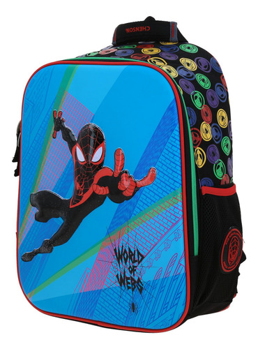 Mochila Chica Chenson Escolar Kinder Miles Morales Mm70324-3 Feiquer