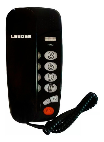 Telefono De Mesa Negro Leboss