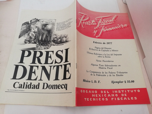 Revistas Fiscales Y Financieras Febrero 1977 Últimas Reforma