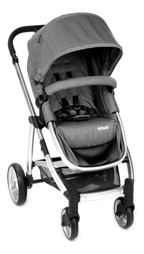 Carrinho de bebê de paseio Infanti Epic Lite TS Trio grey classic com chassi de cor prateado