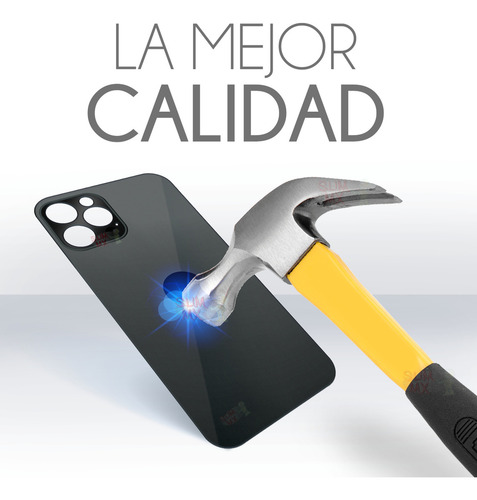 Tapa Trasera Compatible Con iPhone 12 Pro A2407 A2341 A2406 A2408 Color Gris Espacial Slim Company