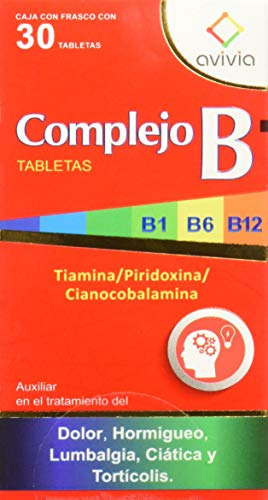 Complejo B Vitaminas Tabletas, 30 Piezas