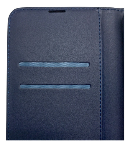 Funda Ejecutiva Agenda Tipo Libro Para Samsung A16 A165 Azul Oscuro Flip Cover
