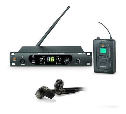 Sistema Monitor In Ear Profissional Staner Srm-1e Uhf S/ Fio
