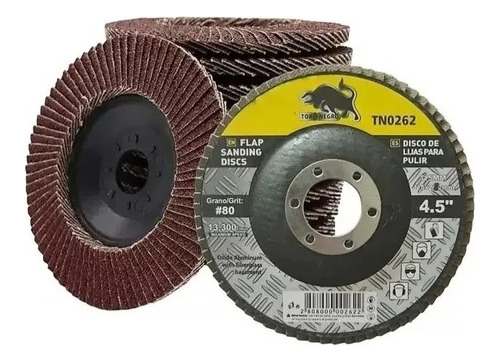 Pak10 Disco Lija Traslapado Flap Madera 4 1/2  115mm13600rpm