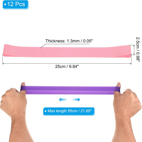 Bandas Elásticas Para Toalla De Silicona 12 Piezas Color Ros