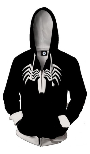 Sudadera Blanca Y Negra Para Halloween Spiderman Rpg 3d