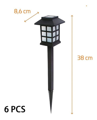 A 6 Luces Led Solares De Jardín, Lámpara Solar Para Jardín