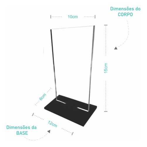 8 Troféu Acrílico Cristal Sem Personalização Liso 15x10cm