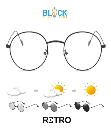 Imagen 2 de 10 de Gafas Original Retro® John Lennon Pc Fotocromaticos Luz Azul
