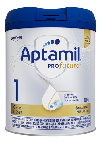 Fórmula infantil em pó Aptamil Profutura 1 À Base De Proteínas Lácteas 800g Danone