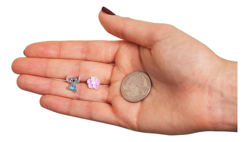 Pendientes Disney Lilo & Stitch Pendientes De Plata De Ley Y