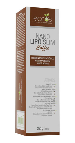 Creme Para Massagem - Nano Lipo Slim Coffee 250g Eccos