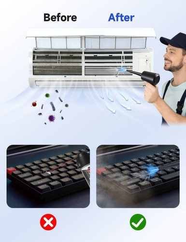 Soplador De Aire Eléctrico 51000 Rpm Comprim Air Duster