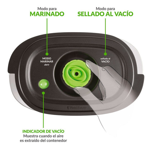 Imagen 8 de 8 de Pack Contenedores Foodsaver® Marinador 700 Ml, 1.2 Y 1.8 Lt