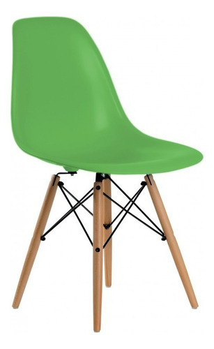 Pack 4 Sillas Eames Style Verde - Excelente Precio!!! Asiento Sin Tapiz Diseño De La Tela Sin Tela