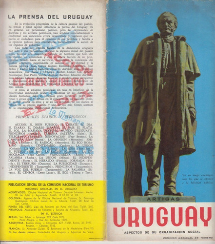 50s Folleto Uruguay Aspectos De Su Organizacion Social Color