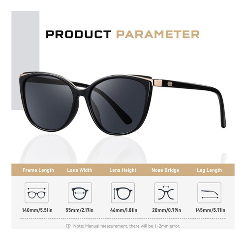 Colrea Gafas De Sol De Ojo De Gato De Moda Para Mujer Gafas
