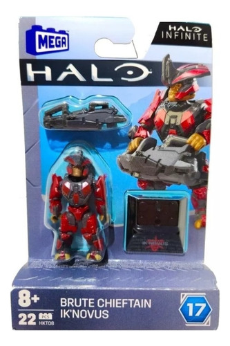 Mega Construx Halo Brute Chieftain Iknovus Serie 17 Cantidad De Piezas 22