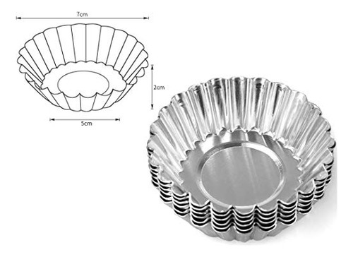 Molde De Tarta De Huevo De Aluminio Lassum, 10 Unidades