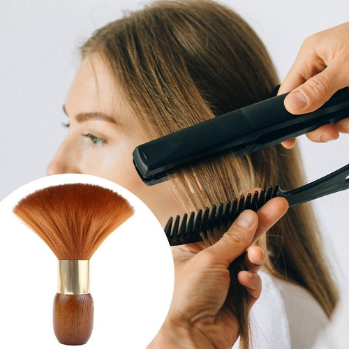 2 Pelo Cuello Duster Barber Cepillo De Limpieza Mango Madera