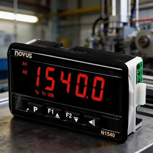 Novus N1540-RT-24V – USB Universal-Anzeige & Steuerung, 2 Relais, 4-20 MA, 12-24V