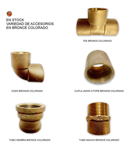 Cupla Union C/tope Bronce Colorado P/ Soldar Con Plata 32 Mm