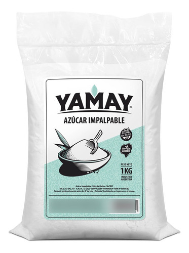 Azucar Impalpable Yamay Sin Tacc Libre De Gluten Bolsa X 1kg