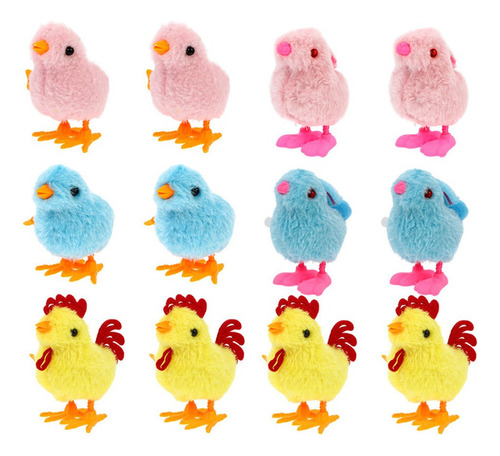12 Piezas Creativo Conejito De Pascua Juguetes De Cuerda