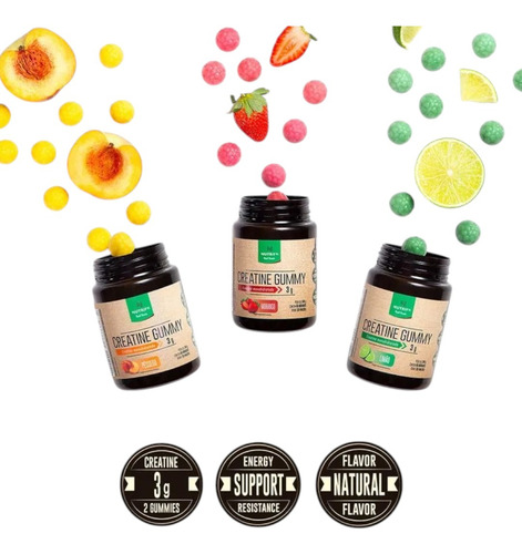 Creatine Gummy Sabor Limão Creatina Monohidratada Gomas Nutr