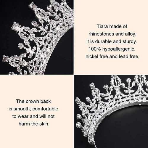 Cocide - Tiaras Y Corona Para Reina Con Peine Para Mujer, Di