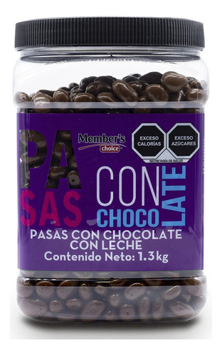 Pasitas Cubiertas De Chocolate Member's Choice 1.3 Kg