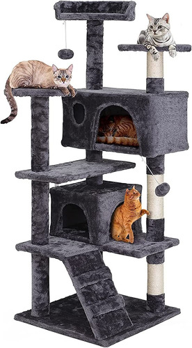 Muebles De Torre Para Gatos De 54 Pulgadas, Condominio Para