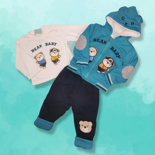 Conjunto Abrigo Bebé Y Niños Invierno 3 Piezas