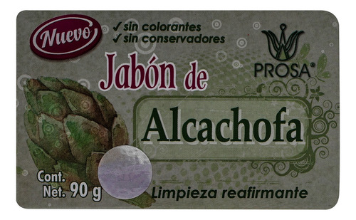 Jabón De Alcachofa Prosa Limpieza Reafirmante C/90g