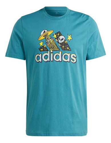 Playera adidas Sportswear Dream Doodle Fill Azul Para Hombre