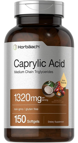 Acido Caprilico Horbaach 1320mg Usa Caprylic Acid