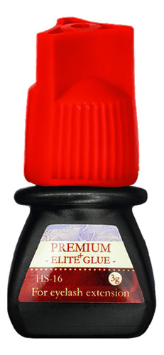 Cola Elite Hs16 3ml Extensão Cílios Fio Premium Black Glue Cor Preto