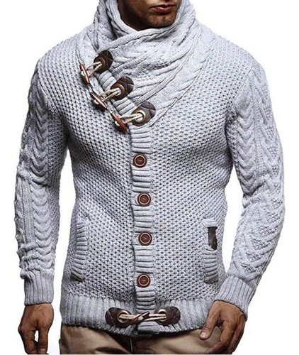 Jersey Cárdigan De Un Solo Pecho For Hombre De Moda