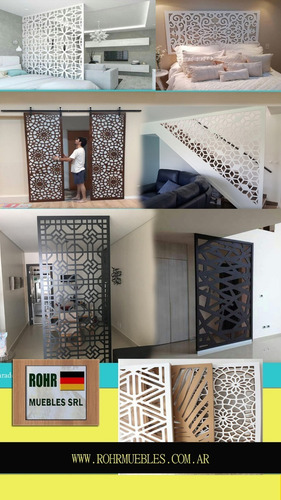 Imagen 6 de 10 de Panel Decorativo Separador De Ambiente Biombo