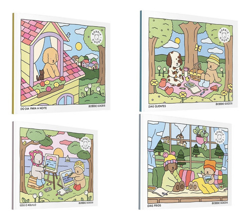 Kit Bobbie Goods - Do Dia Para A Noite + Dias Quentes + Isso E Aquilo + Dias Frios, De Bobbie Goods. Bobbie Goods, Capa Dura A5 180g 4 Livros Em Um Só Caderno